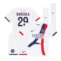 Paris Saint-Germain Bradley Barcola #29 Fotballklær Bortedraktsett Barn 2024-25 Kortermet (+ korte bukser)